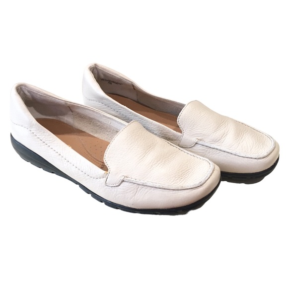 Easy Spirit Abidet Leather White/Ivory Casual Slip-on Loafers Shoes 7.5 - Picture 2 of 8